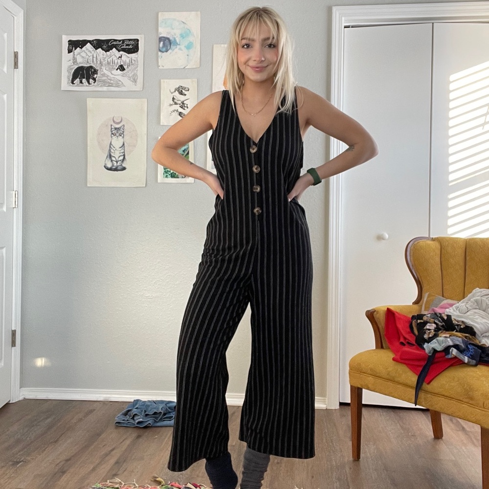 Pinstripe Jumpsuit